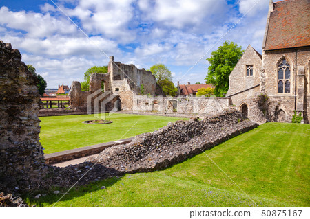 St Augustines Abbey Benedictine monastery remains in Canterbury Kent Southern England UK 80875167