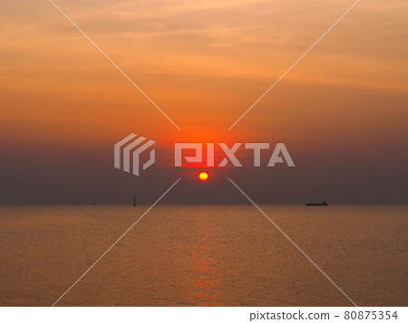 Sunset at the gulf of Thailand neary Bangkok 80875354