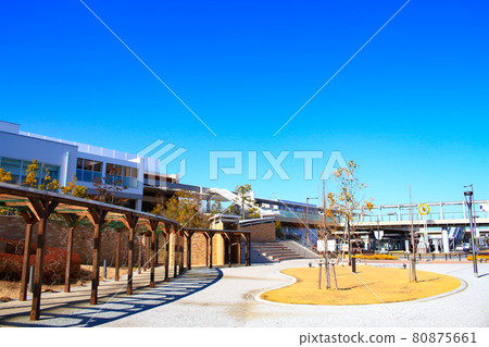 Scenery of JR Okazaki Station Square in Okazaki City 80875661