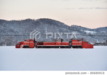 關北本線 Aibetsu-Naka-Aibetsu JR 北海道 DE15-1543（旭川）掃雪車 80880918