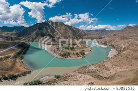 The confluence of two rivers 80881536