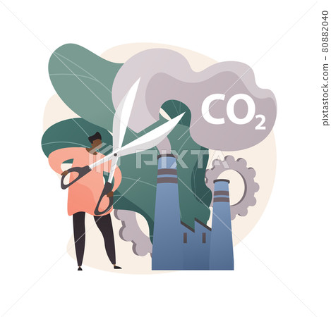CO2 emission vector concept metaphor 80882040