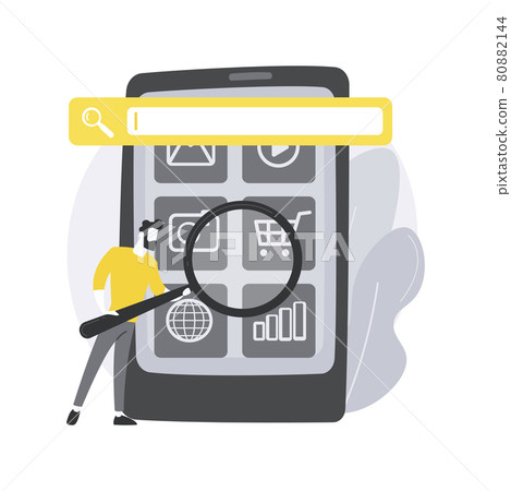 Mobile media optimization abstract concept vector illustration. 80882144