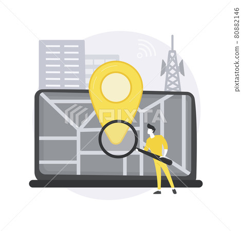 Local search optimization abstract concept vector illustration. 80882146