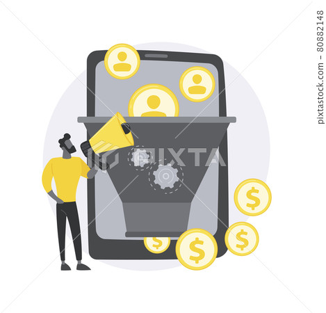 Generating new leads abstract concept vector illustration. 80882148