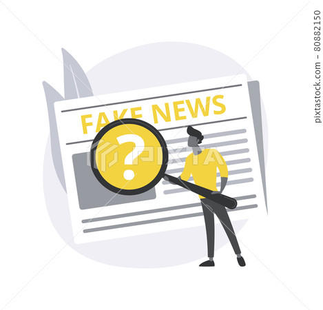 Fake news abstract concept vector illustration. 80882150
