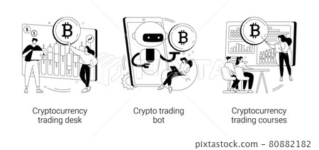 Cryptocurrency market abstract concept vector illustrations. Cryptocurrency market abstract concept vector illustrations. 80882182