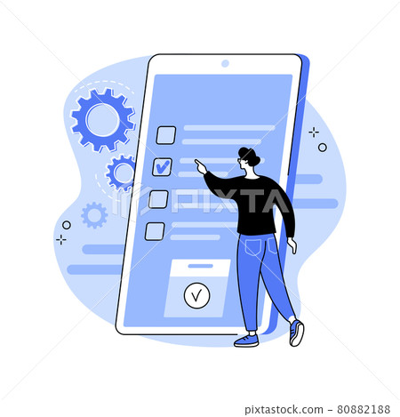 Electronic voting abstract concept vector illustration. 80882188