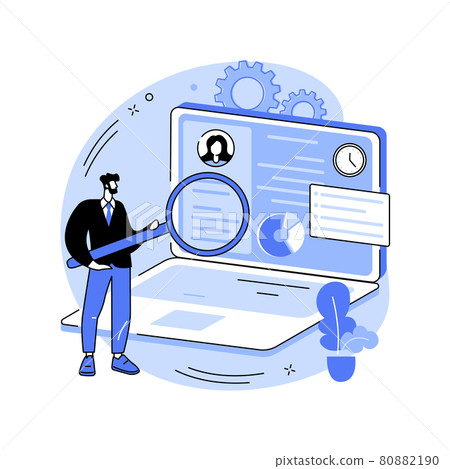 HR software abstract concept vector illustration. 80882190
