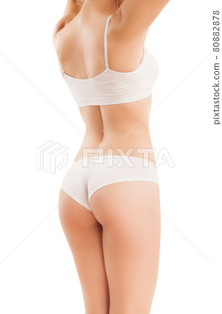 Slim body of woman isolated on white. 80882878