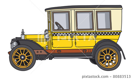 The vintage yellow taxi The vintage yellow taxi 80883513