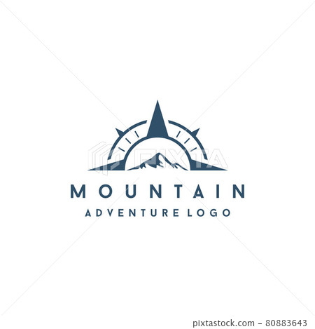 mountain, compass, vector 80883643