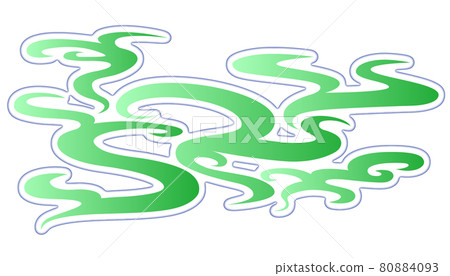 Smoke plant art nouveau icon illustration 80884093