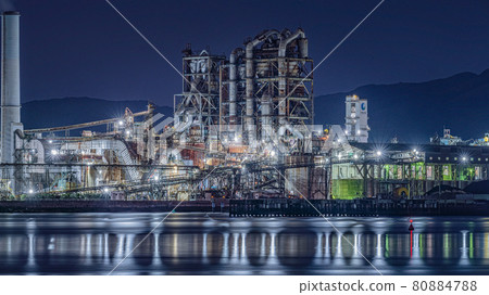 工廠夜景素材複製空間 工廠夜景素材複製空間 80884788