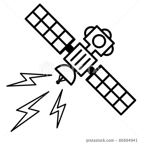 Satellite Chalk Icon Sputnik Artificial Object Stock Vector (Royalty Free)  1435534982 | Shutterstock