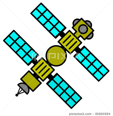 Artificial satellite orbiting planet earth Vector Image