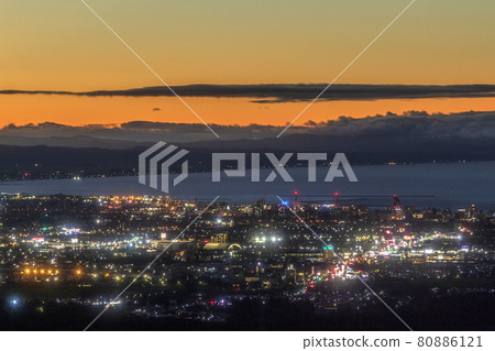 Aomori From evening view to night view Aomori city center distant view side 09 80886121
