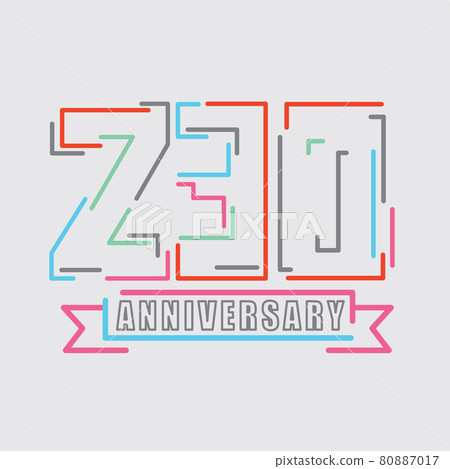 230th Years Anniversary Logo Birthday Celebration Abstract Design Vector Illustration. 80887017