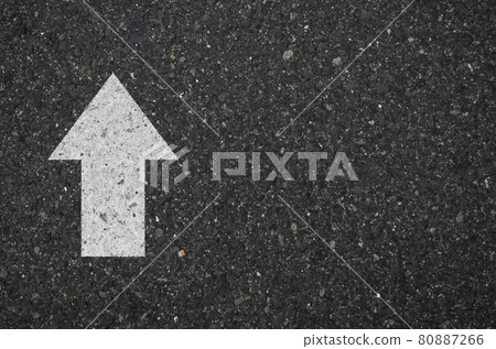 Background material for arrow signs on asphalt roads 80887266