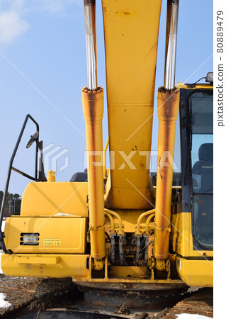 Construction machinery at civil construction site 80889479