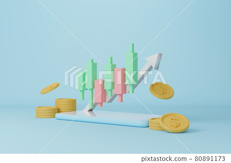 Fintech finance technology investment on mobile smartphone 80891173