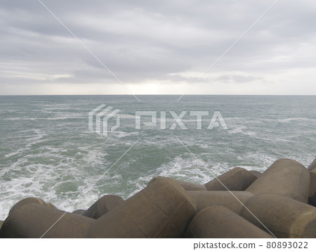 慶州市南陽面柱狀節理海灘海浪日出 80893022