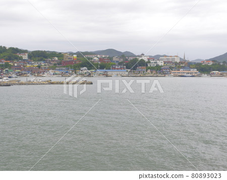 慶州市南陽面柱狀節理海灘海浪日出 80893023