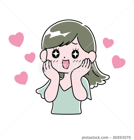 A woman who flutters and makes her eyes shine A woman who flutters and makes her eyes shine 80893070