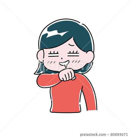 A woman who can get rid of saliva A woman who can get rid of saliva 80893071