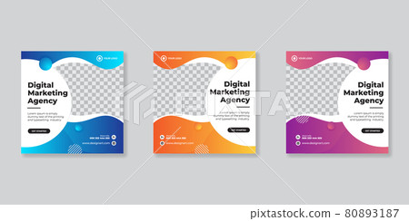 Digital business marketing social media post template 80893187