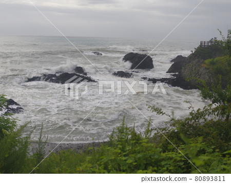 Gyeongju City. Columnar joints. Sunrise. Observatory. Eupcheon Port. Ships. Fishing village 80893811