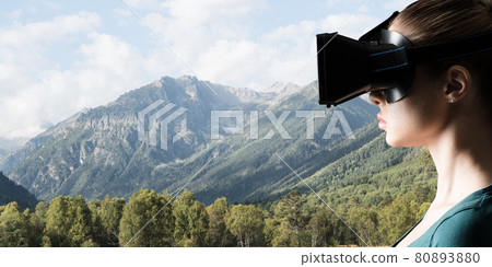 Young woman in VR glasses Young woman in VR glasses 80893880