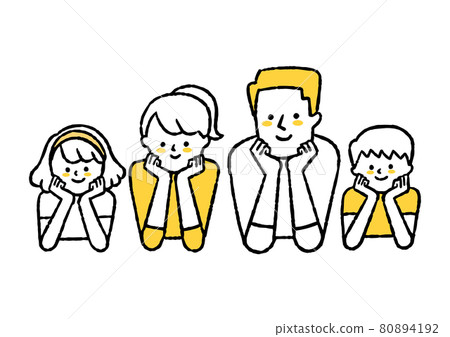 有肘部的一家四口 80894192