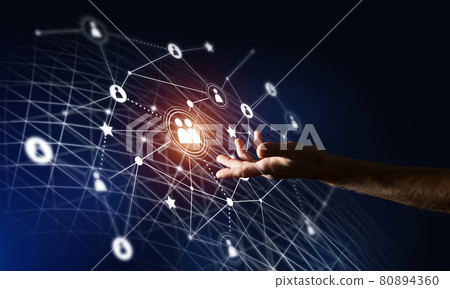 Presenting modern wireless technologies as means of communucation and networking on dark background Presenting modern wireless technologies as means of communucation and networking on dark background 80894360