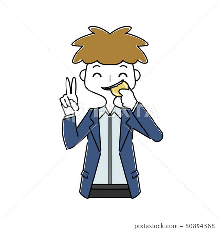 A person who chews a gold medal A person who chews a gold medal 80894368