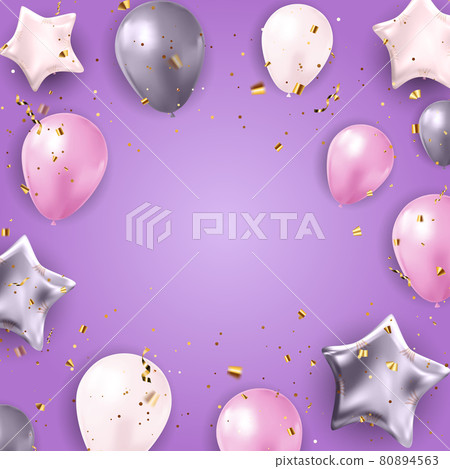 Color Glossy Balloons Background Vector Illustration. EPS10 Color Glossy Balloons Background Vector Illustration. EPS10 80894563