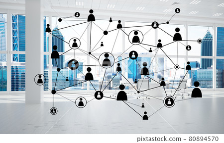 Networking and wireless connection as concept for effective modern business Networking and wireless connection as concept for effective modern business 80894570