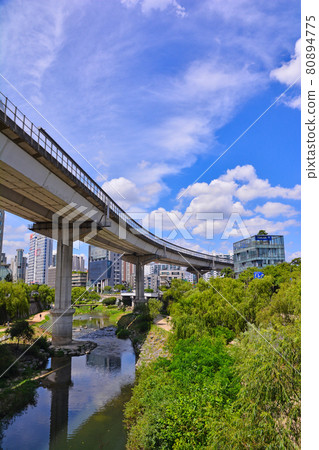 Seoul's eco-friendly Cheonggyecheon scenery 80894775