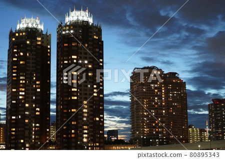 台場夜景 80895343