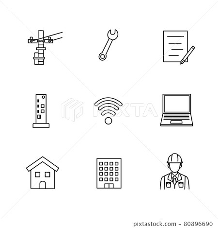 互聯網開放工作圖標集 80896690