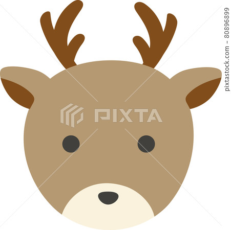 Cute deer icon loose hand-painted Cute deer icon loose hand-painted 80896899