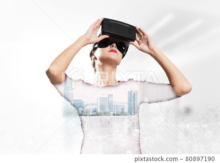 Woman and modern technologies Woman and modern technologies 80897190