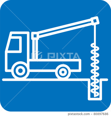 Earth auger pictogram 80897686