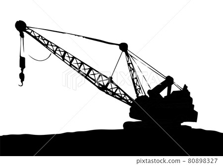 Coal mining machine. Vector drawing Coal mining machine. Vector drawing 80898327