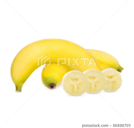 Fresh banana isolated on white background Fresh banana isolated on white background 80898705