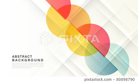 Abstract colorful half circles geometric shapes background. Modern simple diagonal circles geometric pattern design. Suit for poster, brochure, flyer, banner, advertising, website, cover Abstract colorful half circles geometric shapes background. Modern simple diagonal circles geometric pattern design. Suit for poster, brochure, flyer, banner, advertising, website, cover 80898790