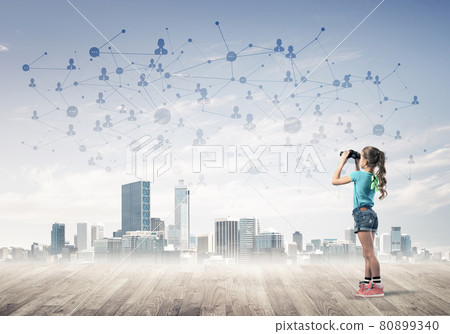 Concept of social wireless connection and internet use for communication by children Concept of social wireless connection and internet use for communication by children 80899340