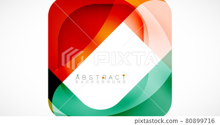 Minimal background. Abstract square shape with round corners created with wavy forms. Vector Illustration For Wallpaper, Banner, Background, Landing Page 80899716