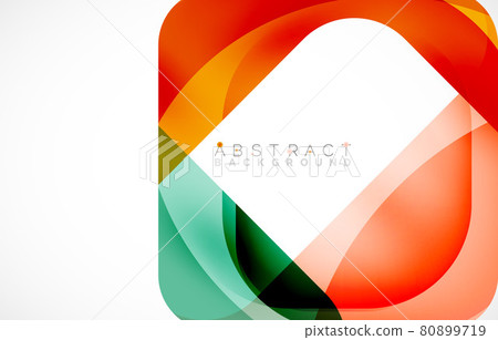 Minimal background. Abstract square shape with round corners created with wavy forms. Vector Illustration For Wallpaper, Banner, Background, Landing Page 80899719