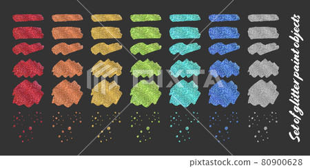 Glitter seamless pattern vector illustration set 80900628